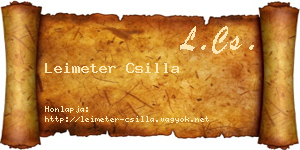 Leimeter Csilla névjegykártya